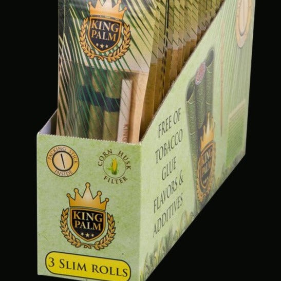 King Palm Hand Rolled Slim Leaf - 24 Pack Best Sales Price - Rolling Papers & Supplies