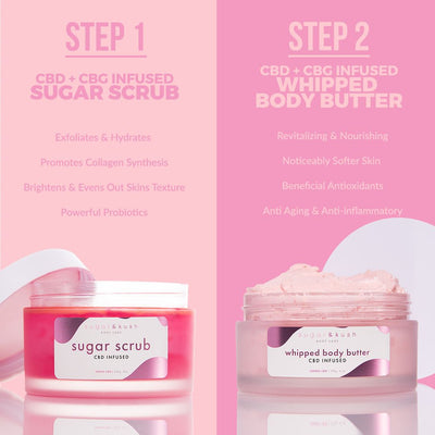 Sugar and Kush CBD + CBG infused Sugar Scrub & Whipped Body Butter Best Sales Price - Beauty