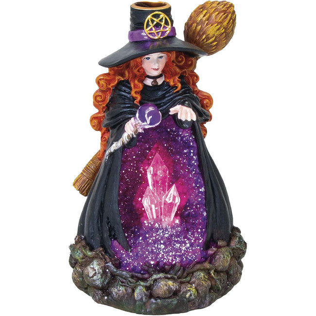Fujima Purple Witch Backflow Incense Burner w/ LED - 6.75" Best Sales Price - Accessories