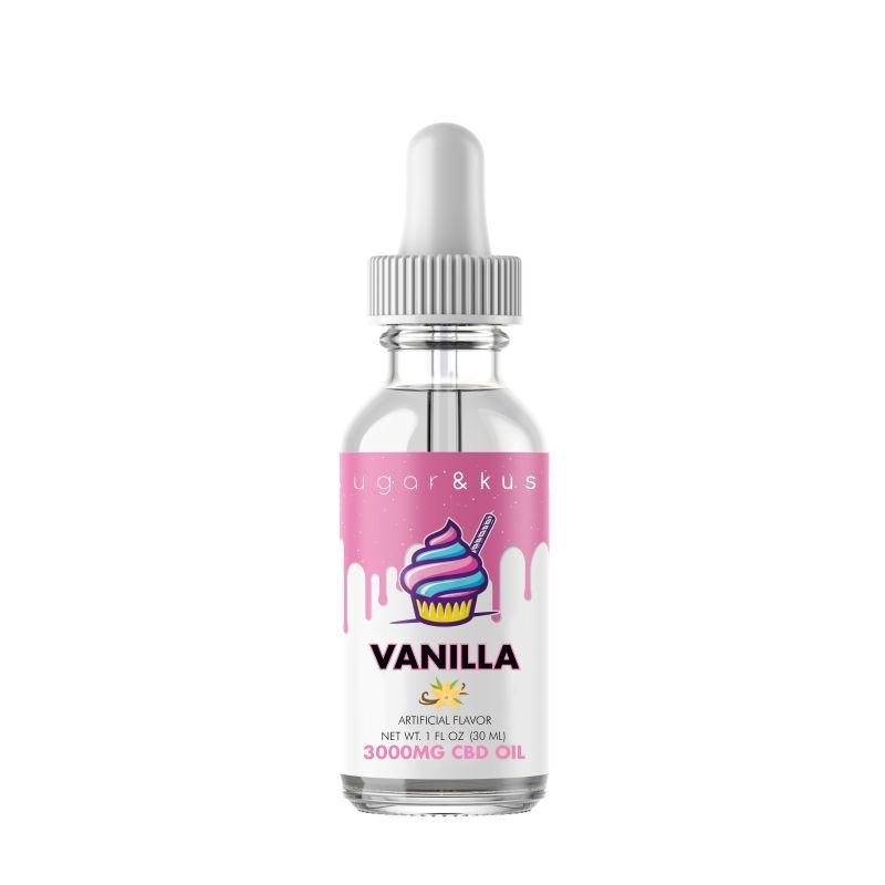 Sugar and Kush Vanilla Flavored CBD Oil Drops Best Sales Price - Tincture Oil