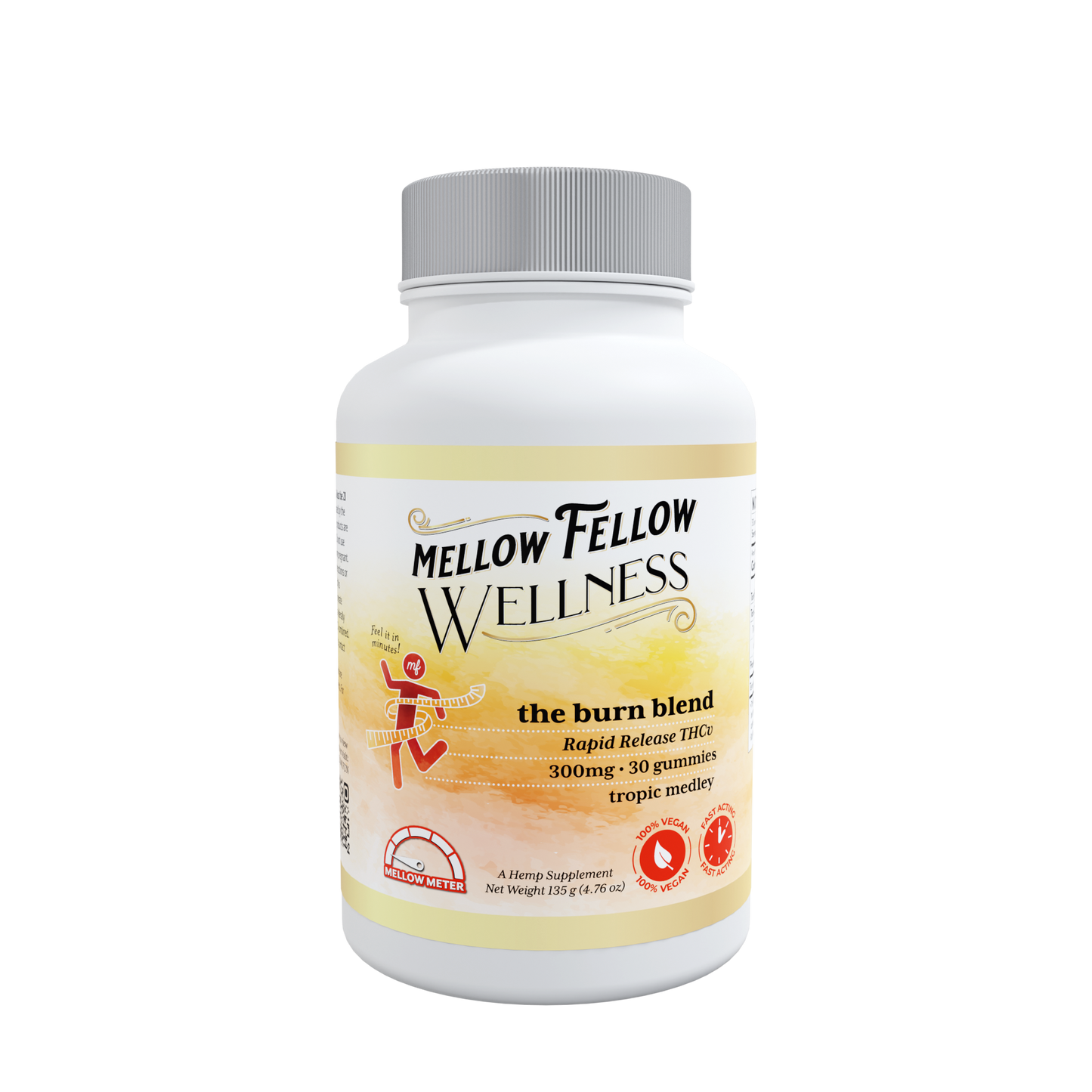 Mellow Fellow Wellness - Gummies - 300mg - Burn Blend - Tropic Medley Best Sales Price - Gummies