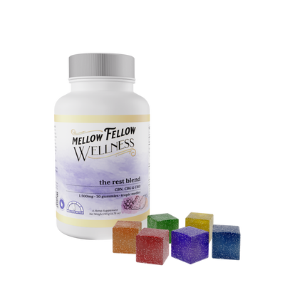 Mellow Fellow Wellness - Gummies - 1500mg - Rest Blend - Tropic Medley Best Sales Price - Gummies