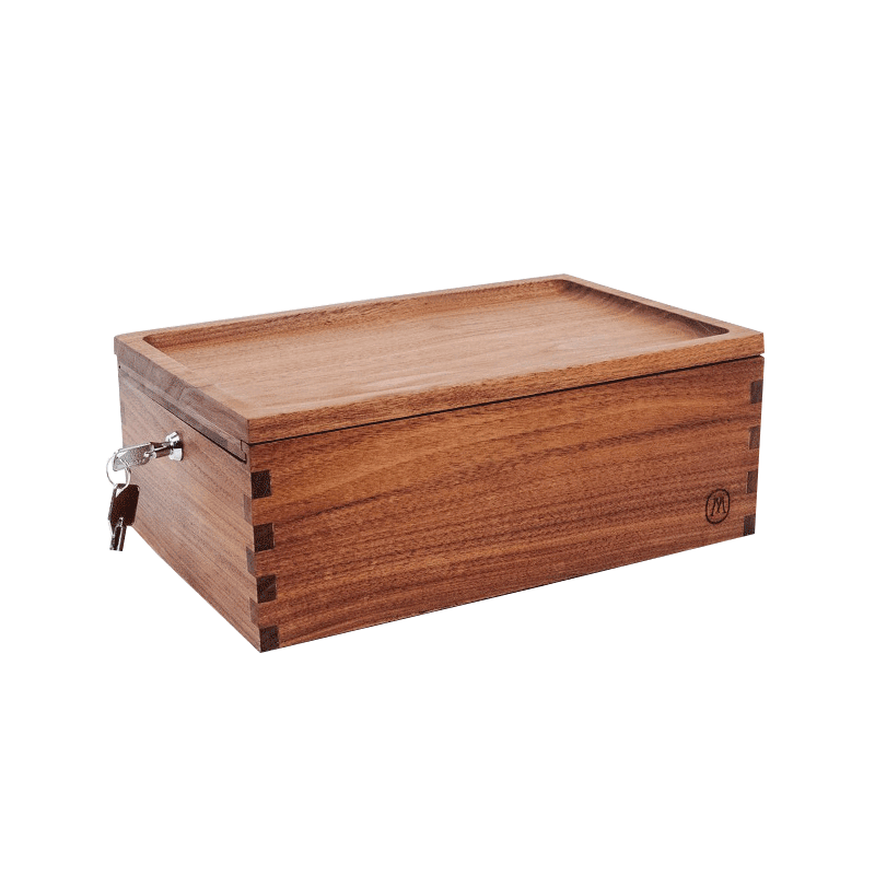 Marley Natural Lock Stash Box Black Walnut Best Sales Price - Accessories