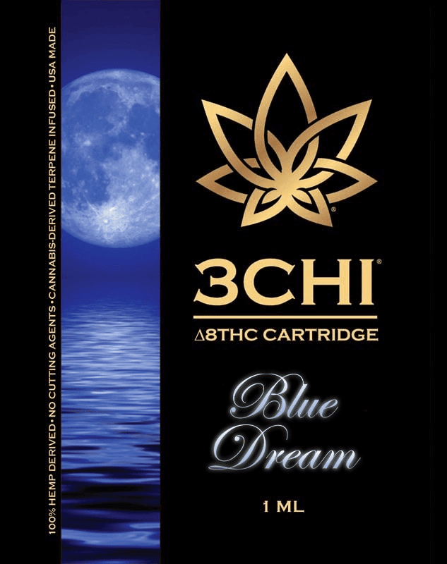 3Chi Blue Dream (CDT) 1g Delta 8 Cartridge Best Sales Price - Vape Cartridges
