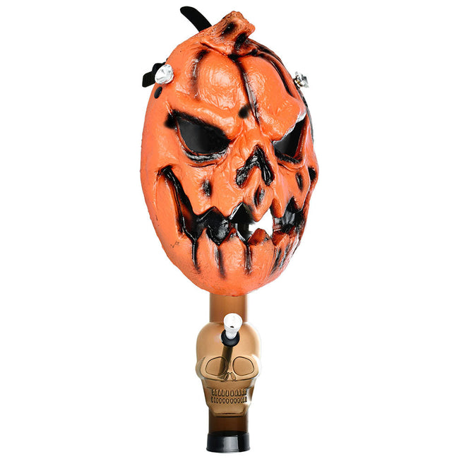 Scary Jack-O'-Lantern Gas Mask w/ Acrylic Water Pipe - 8" Best Sales Price - Bongs