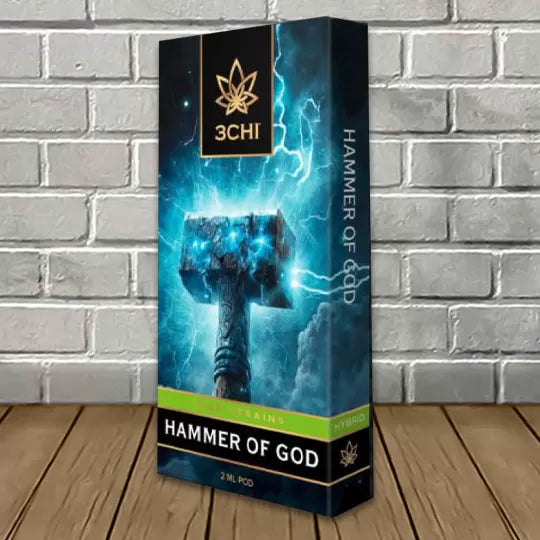 3Chi True Strains Cannabis 2ml Pod–Hammer Of God (Hybrid) Best Sales Price - Vape Cartridges