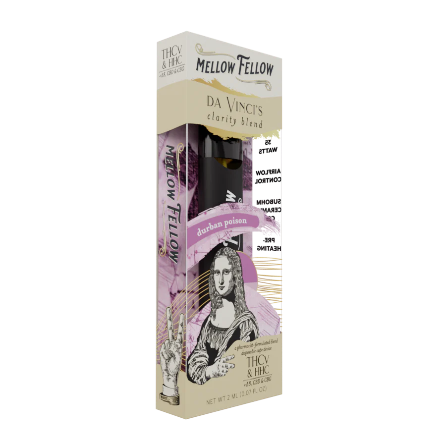 Mellow Fellow da Vinci's Clarity Blend 2ml Disposable Vape Durban Poison Best Sales Price - Vape Pens