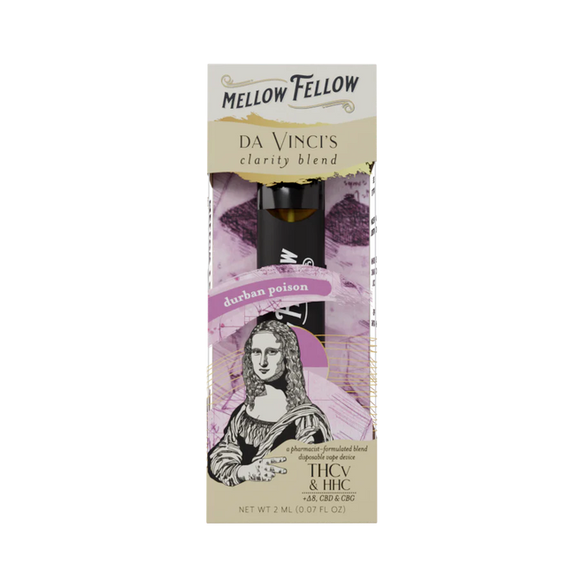 Mellow Fellow da Vinci's Clarity Blend 2ml Disposable Vape Durban Poison Best Sales Price - Vape Pens