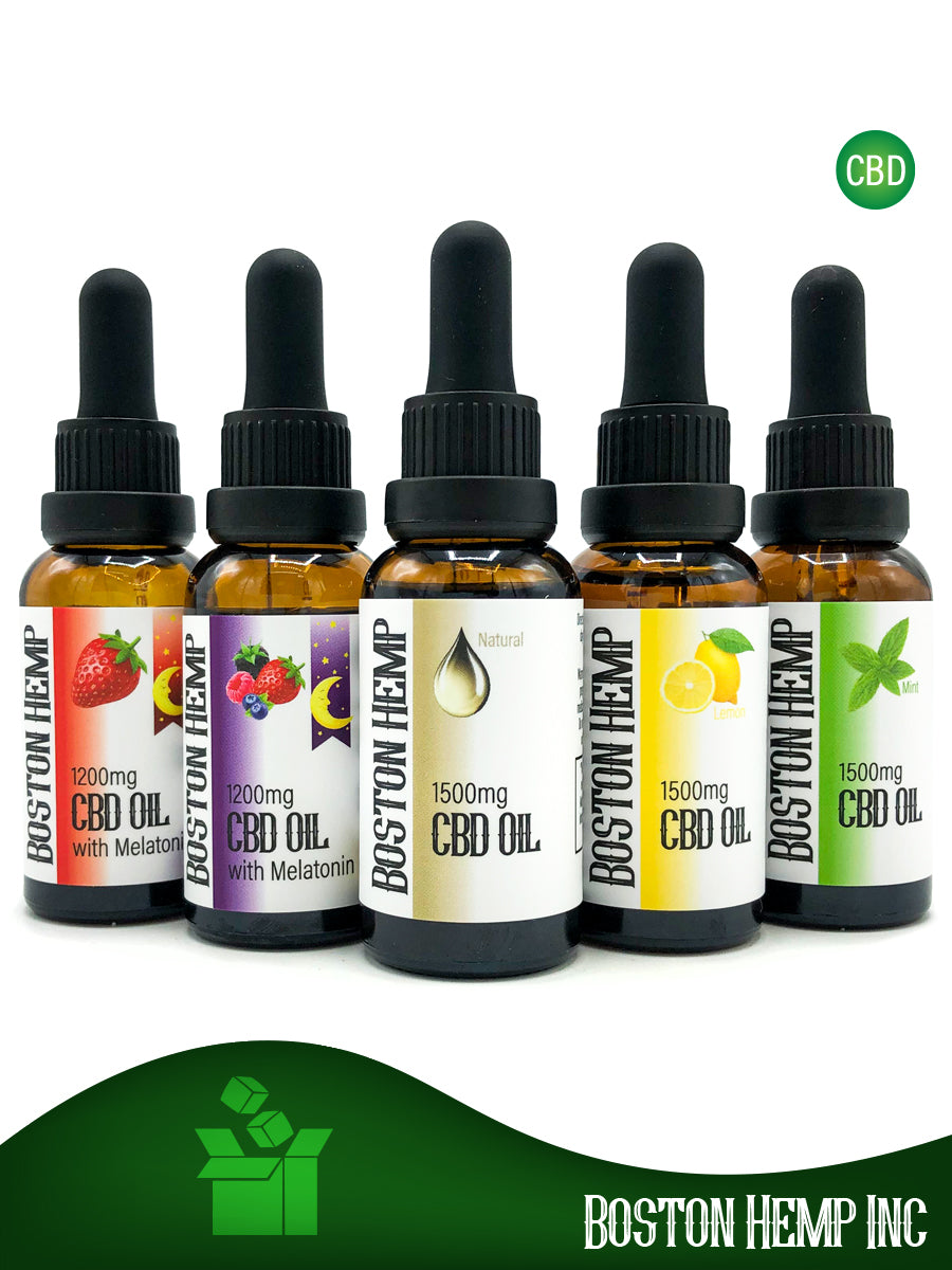 Boston Hemp CBD Tincture Bundle – 5 CBD Oil Variety Pack Best Sales Price - Bundles