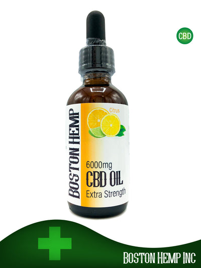 Boston Hemp Citrus Flavored Full Spectrum CBD Tincture – 6000mg/Bottle Best Sales Price - Tincture Oil