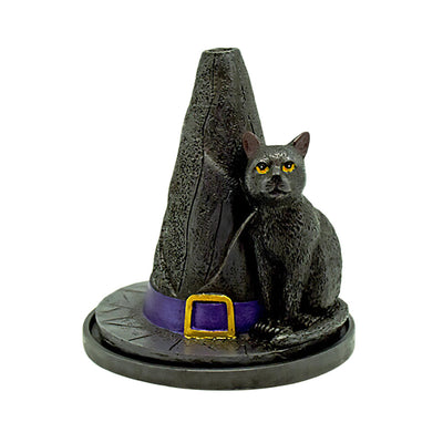 Cat And Witch's Hat Incense Burner - 4.5" Best Sales Price - Accessories