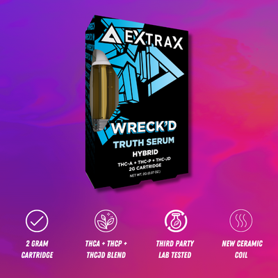 Delta Extrax Truth Serum | Cartridge THCa 2G | Wreck’d Best Sales Price - Vape Cartridges