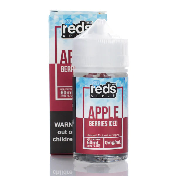 7 Daze Reds Apple ICED No Nicotine Vape Juice 60ml (Reds Apple ICED Berries) Best Sales Price - eJuice