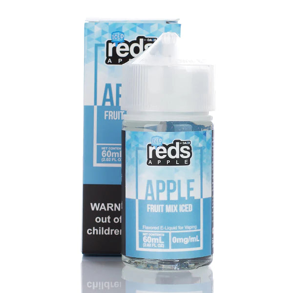 7 Daze Reds Apple ICED No Nicotine Vape Juice 60ml (Reds Apple ICED Fruit Mix) Best Sales Price - eJuice