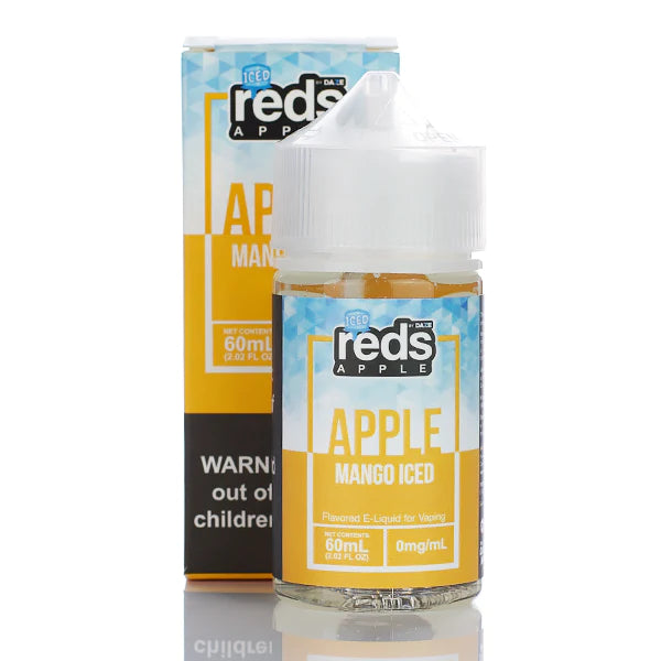 7 Daze Reds Apple ICED No Nicotine Vape Juice 60ml (Reds Apple ICED Mango) Best Sales Price - eJuice