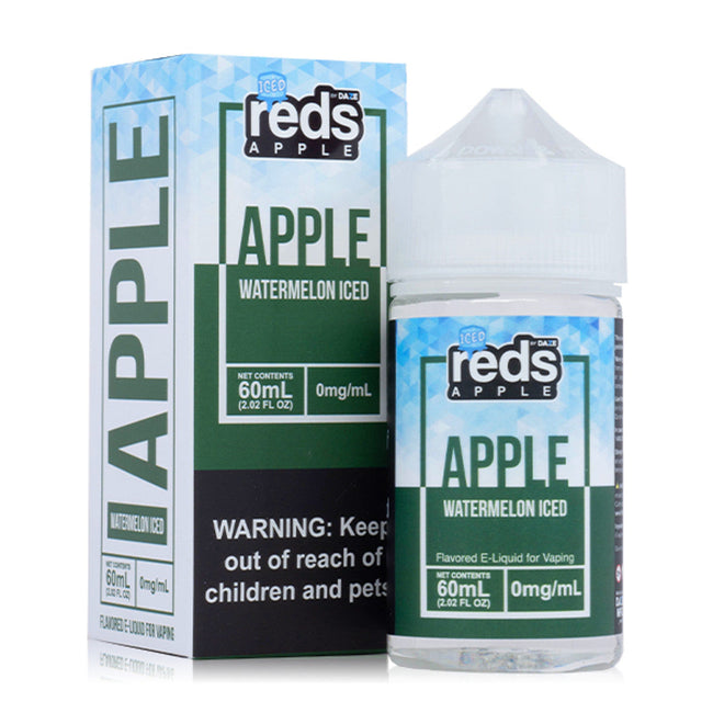 7 Daze Reds Apple ICED No Nicotine Vape Juice 60ml (Reds Apple ICED Watermelon) Best Sales Price - eJuice