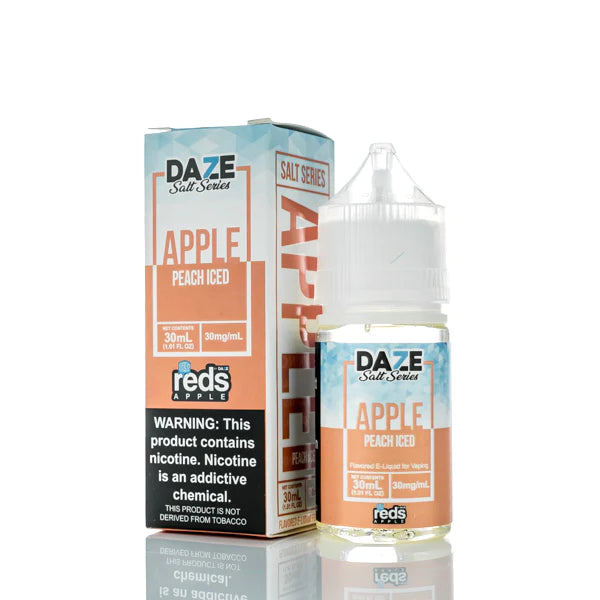 7 Daze TFN Salt Series Reds Apple eJuice Peach Iced 30ml (50mg) Best Sales Price - eJuice