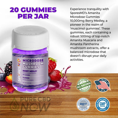 Amanita Microdose Gummies 10,000mg – Berry Medley Best Sales Price - Gummies