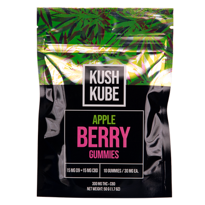 Apple Berry 10ct Kush Kube DELTA 9 Gummies Best Sales Price - Gummies