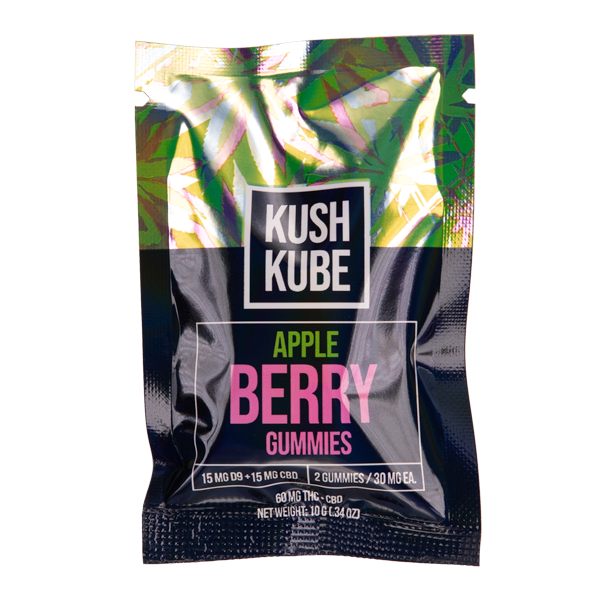 Apple Berry 2ct Kush Kube DELTA 9 Gummies Best Sales Price - Gummies