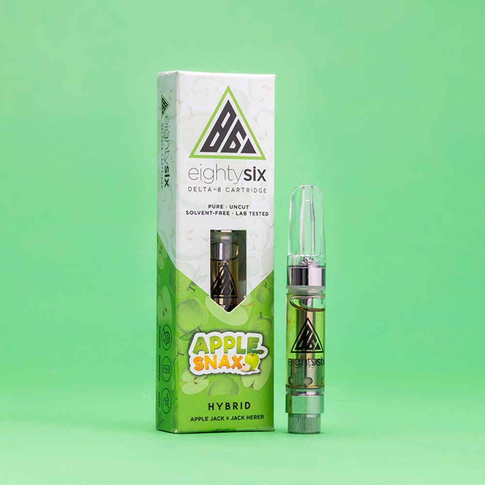 Eighty Six Apple Snax Delta-8 THC Vape Cartridge (Apple Jack) Best Sales Price - Vape Cartridges