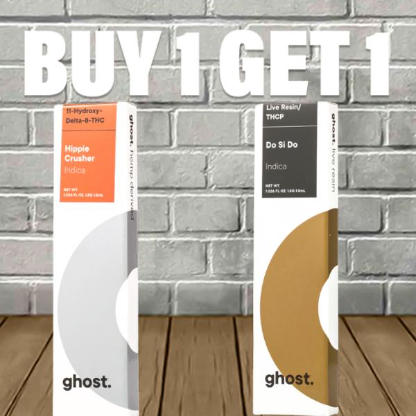 B1G1 Ghost Hemp Delta 11 THC + THCP OVL Disposable 2g Best Sales Price -