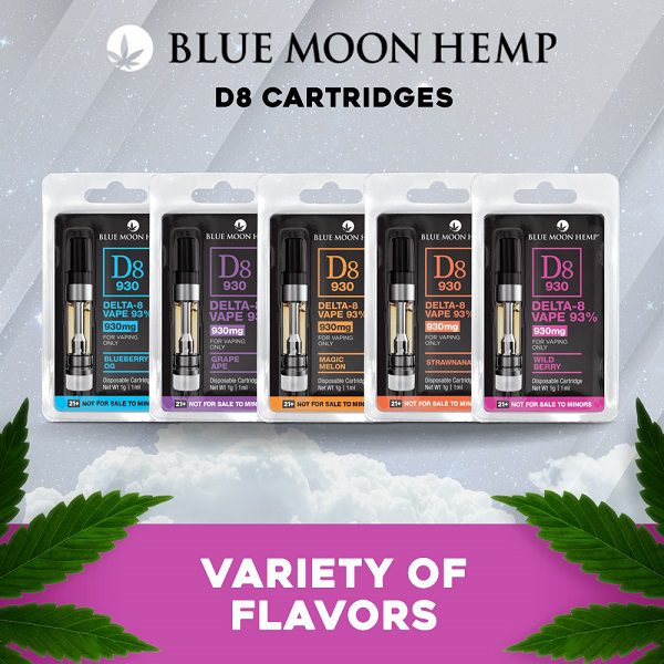 Blue Moon Hemp Delta 8 Vape Cartridge 930mg Best Sales Price - Vape Cartridges