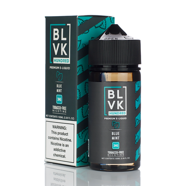BLVK Hundred E-liquid Blue Mint 100ml (3mg) Best Sales Price - eJuice