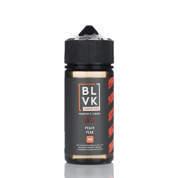 BLVK Hundred No Nicotine Vape Juice 100ml (Peach Pear) Best Sales Price - eJuice