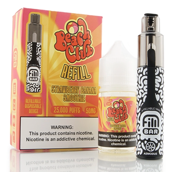 Beach Club Strawberry Banana Smoothie Fill Bar disposable kit Best Sales Price - eJuice