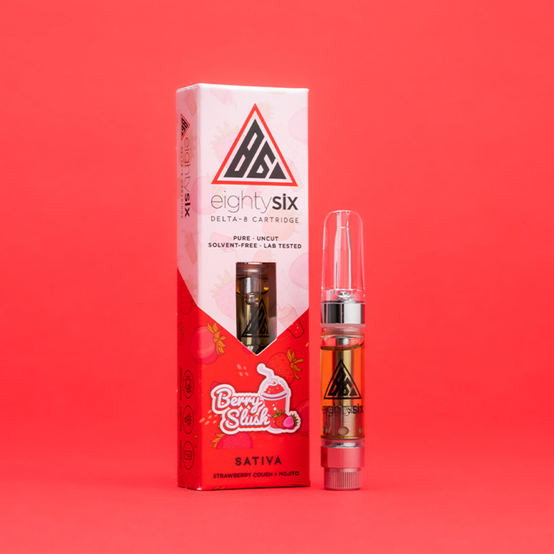 Eighty Six Berry Slush Delta-8 THC Vape Cartridge (Strawberry Cough) Best Sales Price - Vape Cartridges