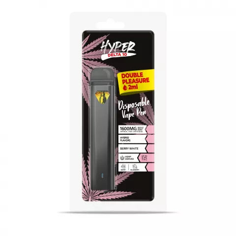 Berry White Strain THC Vape - Delta 10 Disposable Hyper 1600mg Best Sales Price - Vape Pens