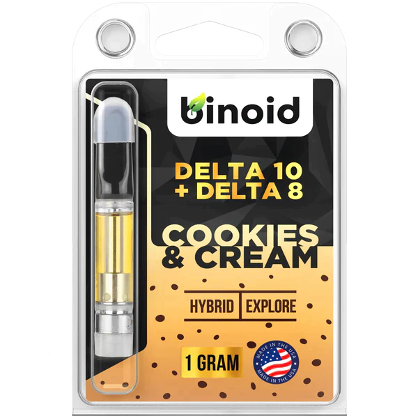 Binoid Delta 10 THC + Delta 8 Vape Cartridge Cookies & Cream