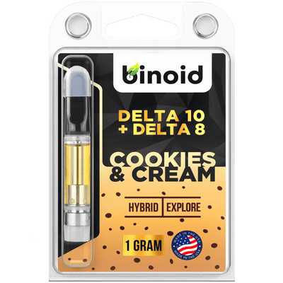Binoid Delta 10 THC Vape Cartridge - Cookies & Cream Best Sales Price - Vape Cartridges