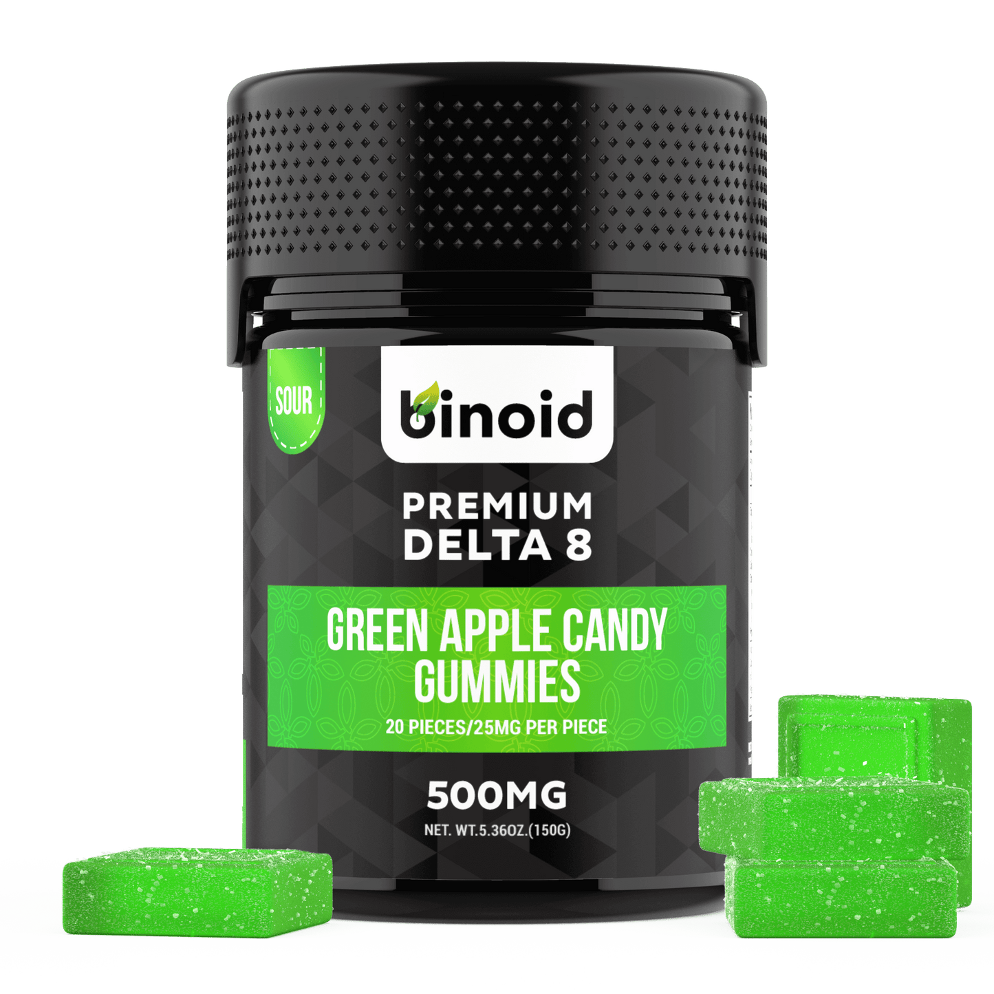 Binoid Delta 8 THC Gummies - Green Apple Candy Best Sales Price - Gummies