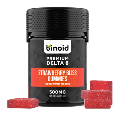 Binoid Delta 8 THC Gummies - Strawberry Bliss Best Sales Price - Gummies