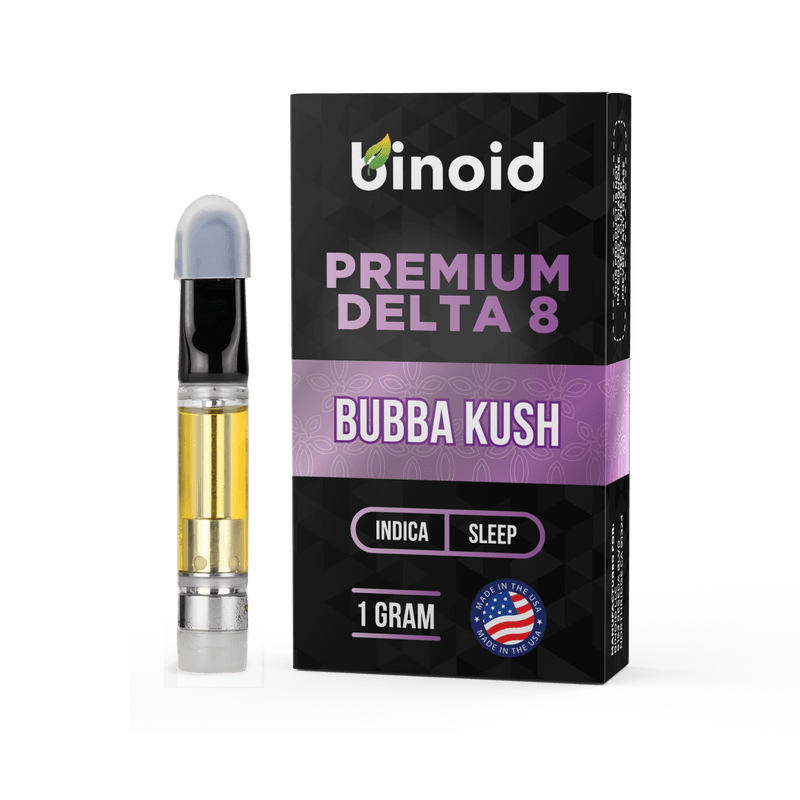 Binoid Delta 8 THC Vape Cartridge - Bubba Kush Best Sales Price - Vape Cartridges