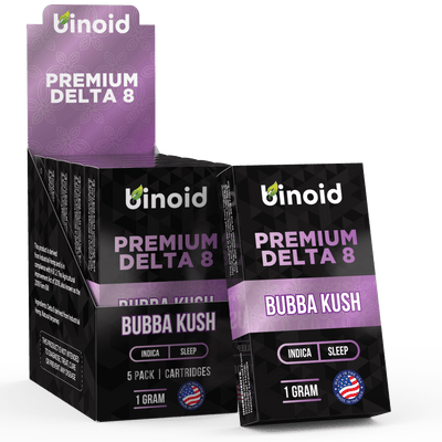 Binoid Delta 8 THC Vape Cartridge - Bubba Kush Best Sales Price - Vape Cartridges