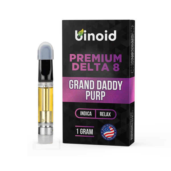Binoid Delta 8 THC Vape Cartridge Grand Daddy Purp Best Sales Price - Vape Cartridges