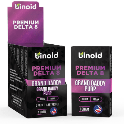 Binoid Delta 8 THC Vape Cartridge - Grand Daddy Purp Best Sales Price - Vape Cartridges