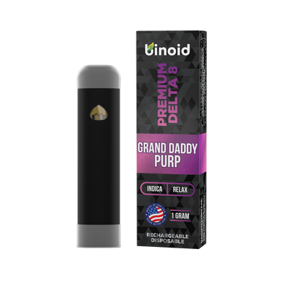 Binoid Delta 8 THC Vape Cartridge - Grand Daddy Purp Best Sales Price - Vape Cartridges