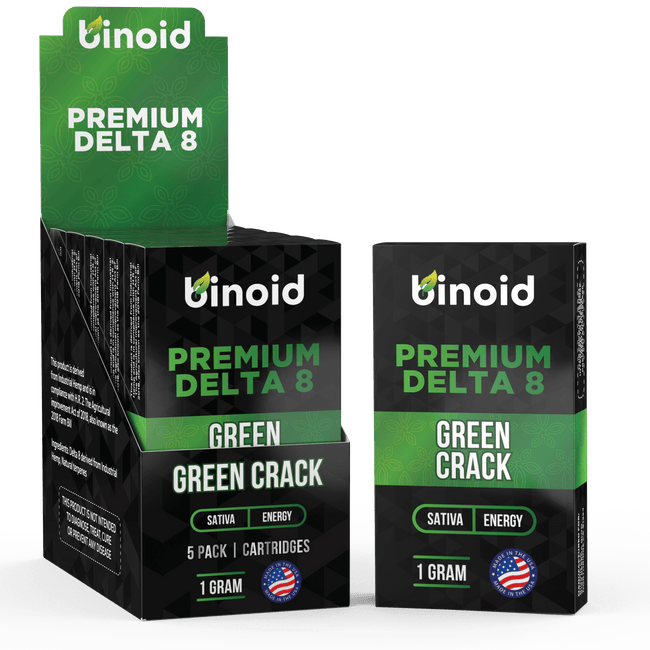 Binoid Delta 8 THC Vape Cartridge - Green Crack Best Sales Price - Vape Cartridges