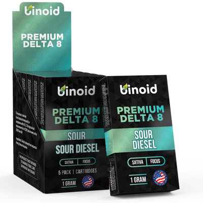 Binoid Delta 8 THC Vape Cartridge - Sour Diesel Best Sales Price - Vape Cartridges