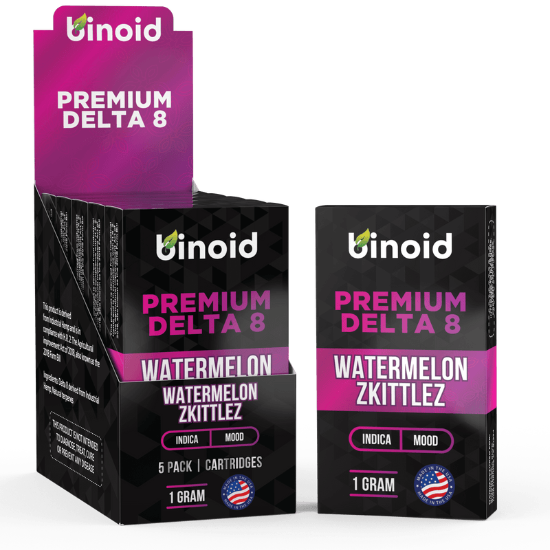 Binoid Delta 8 THC Vape Cartridge - Watermelon Zkittlez Best Sales Price - Vape Cartridges