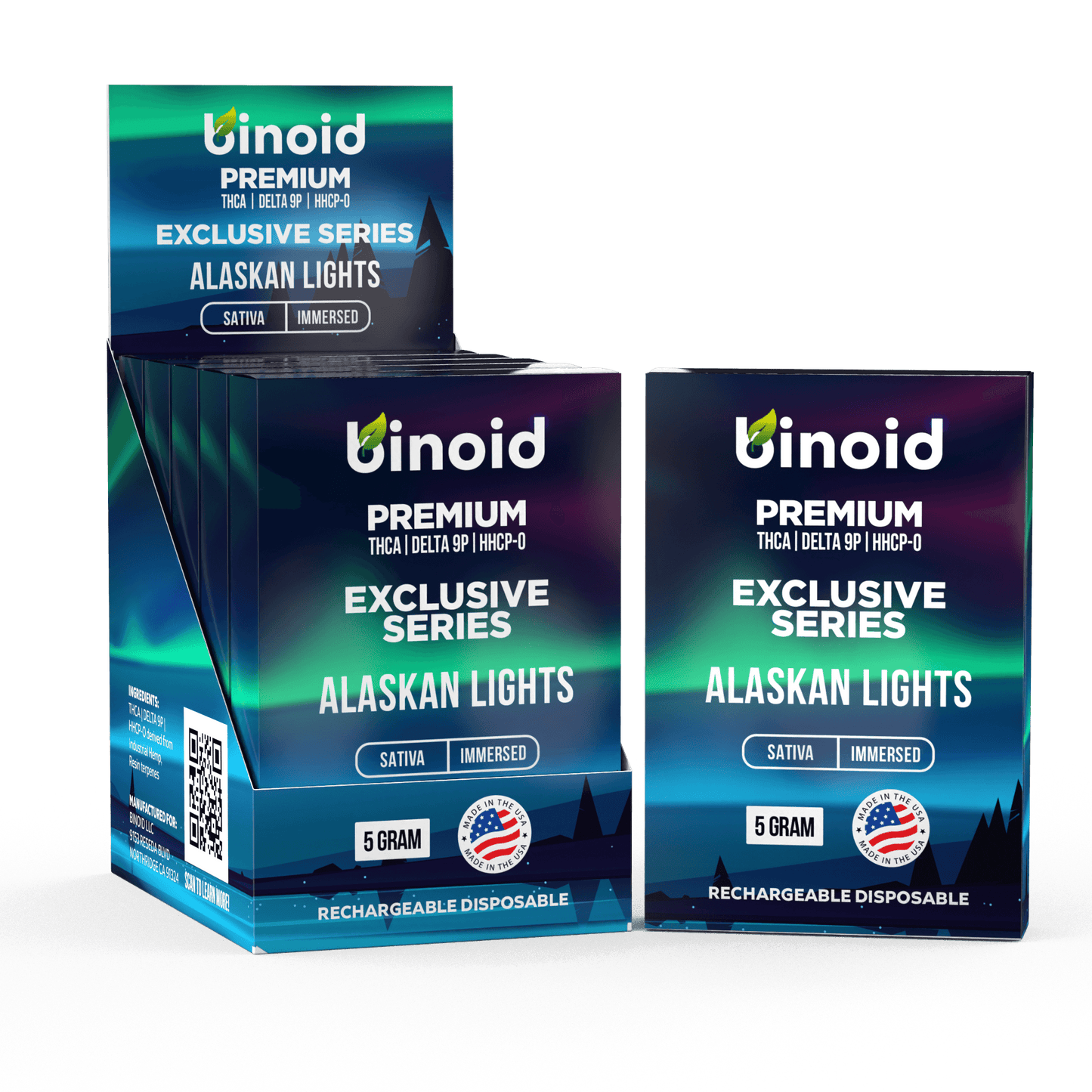 Binoid Exclusive Series 5 Gram Disposable Vape - Alaskan Lights Best Sales Price - Vape Pens