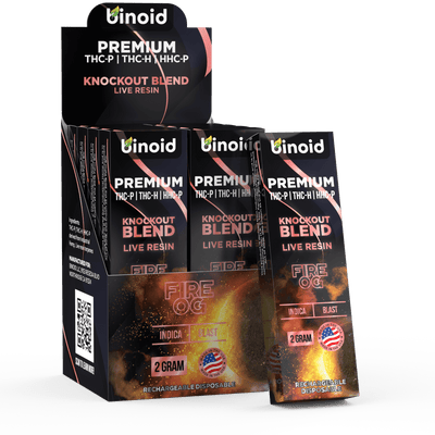 Binoid Fire OG Knockout Blend Live Resin Disposable - 2 Gram Best Sales Price - Vape Pens
