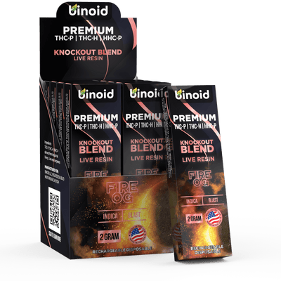 Binoid Fire OG Knockout Blend Live Resin Disposable - 2 Gram Best Sales Price - Vape Pens