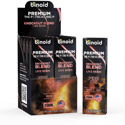 Binoid Fire OG Knockout Blend Live Resin Disposable - 2 Gram Best Sales Price - Vape Pens