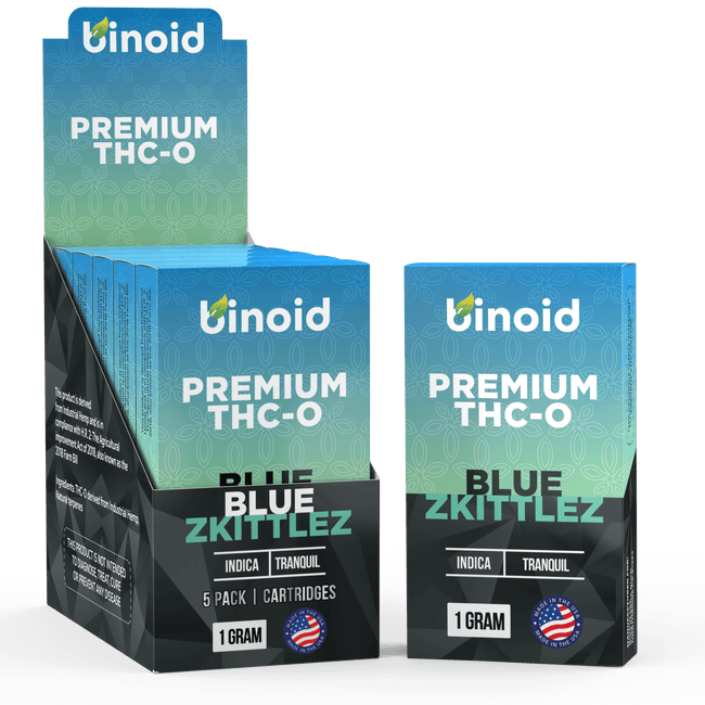 Binoid THC-O Vape Cartridge - Blue Zkittlez Best Sales Price - Vape Cartridges