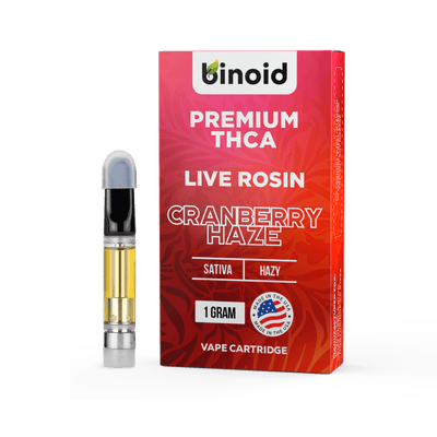 Binoid THCA Vape Cartridge Cranberry Haze - Live Rosin Best Sales Price - Vape Cartridges